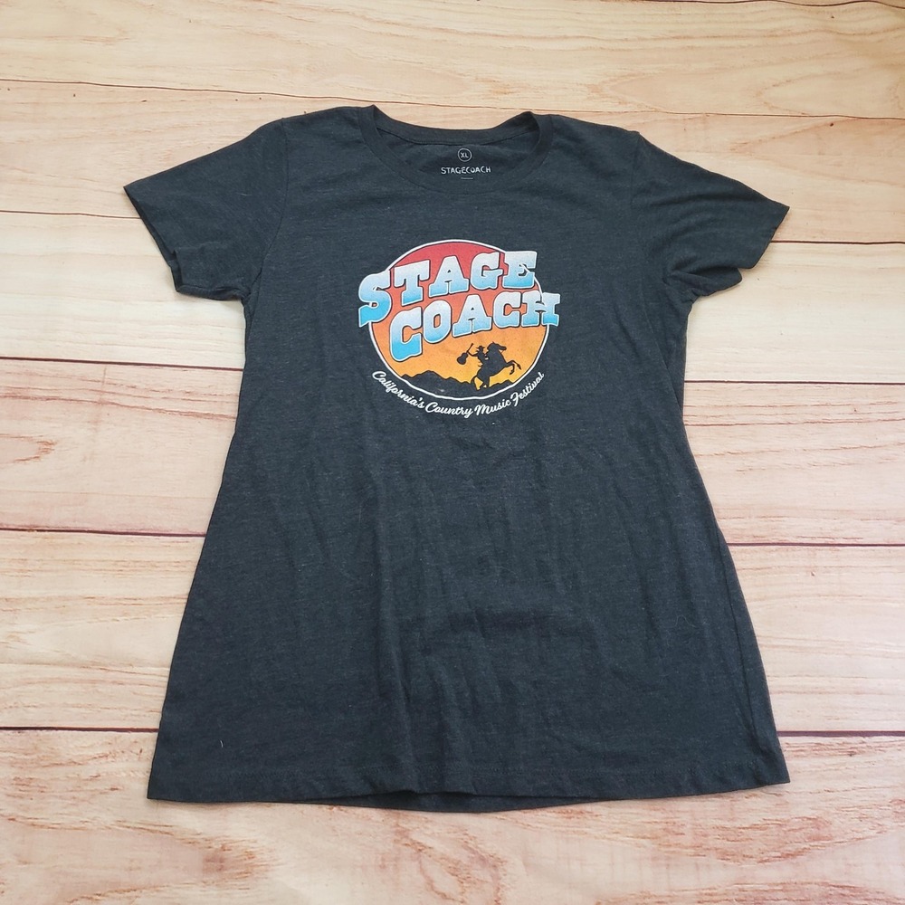 Stagecoach Festival Shirt Womens XL Charcoal 2017 Country Music Graphic Tee